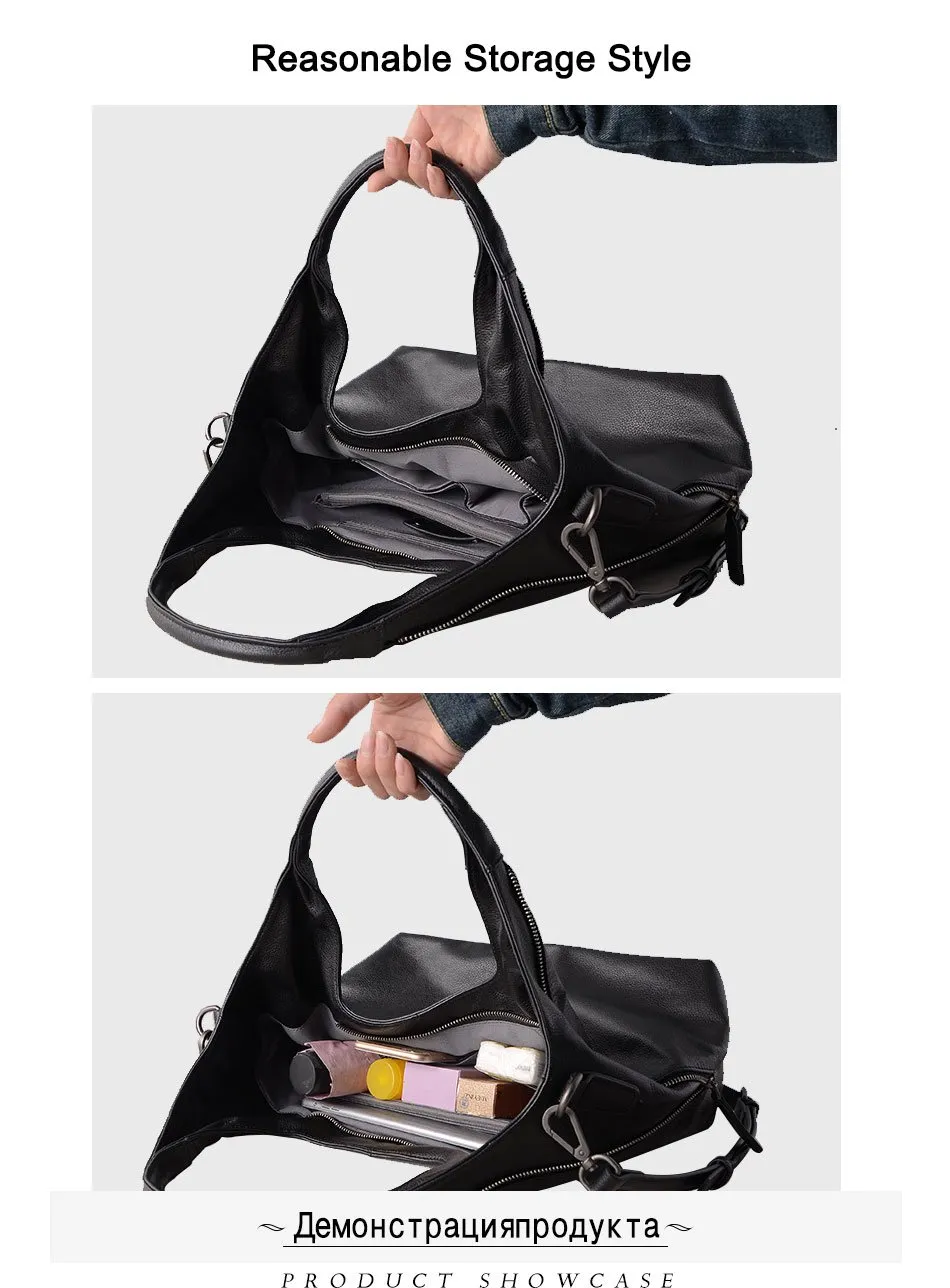 100% Real Leather Women's Single Strap Half Moon Shaped Tote Handbag