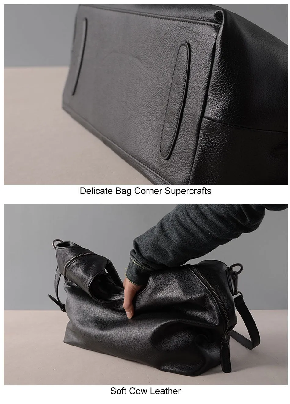 100% Real Leather Women's Single Strap Half Moon Shaped Tote Handbag