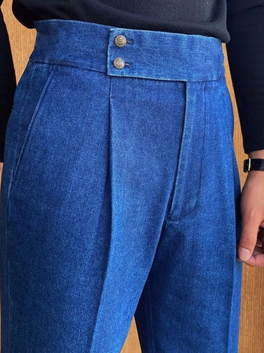 【24-hour shipping】Men's Double Pocket Blue Jeans
