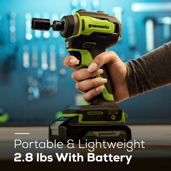 24V Brushless Impact Driver & Angle Grinder Combo Kit w/ (2) 2.0Ah Batteries & Charger