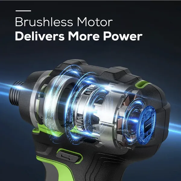 24V Brushless Impact Driver & Angle Grinder Combo Kit w/ (2) 2.0Ah Batteries & Charger