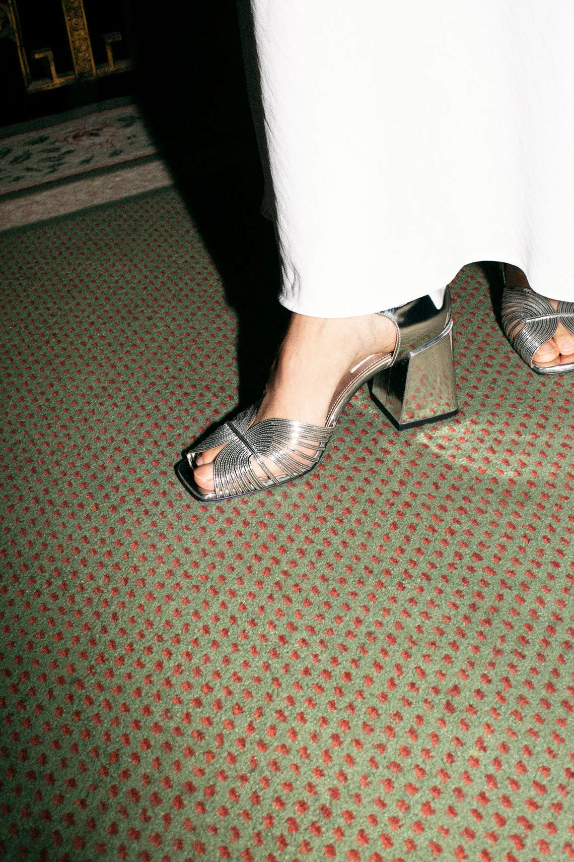 70's Silver High Heel