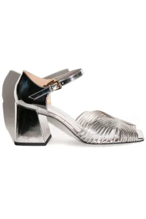 70's Silver High Heel