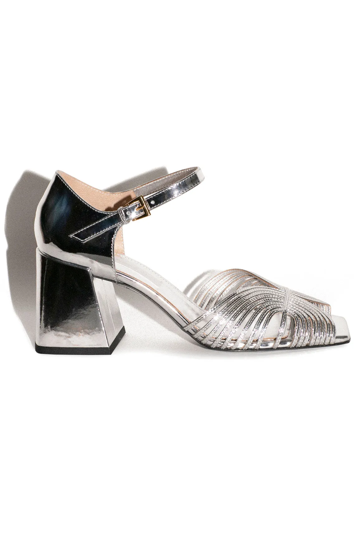 70's Silver High Heel