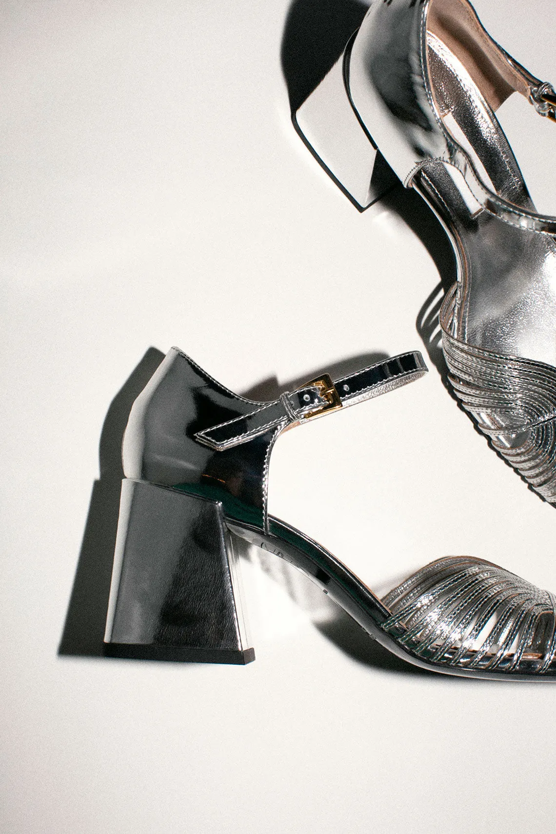 70's Silver High Heel