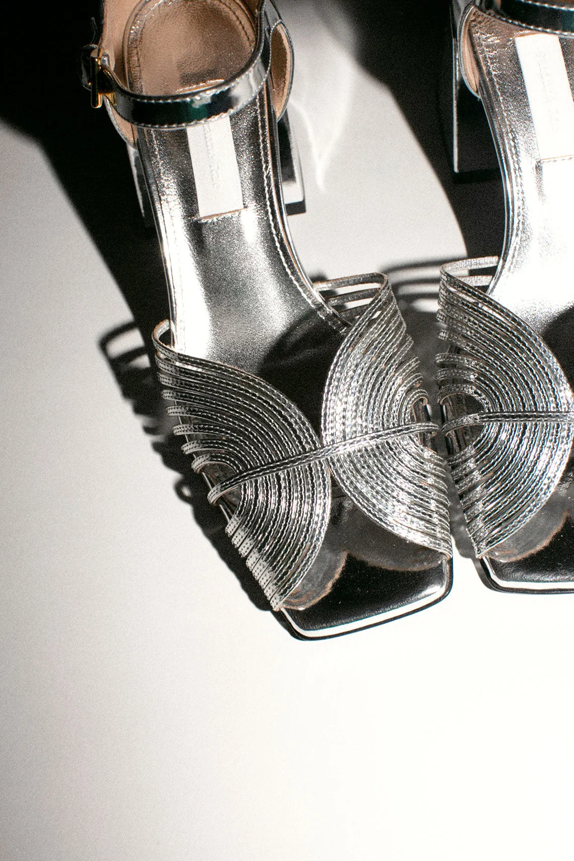 70's Silver High Heel