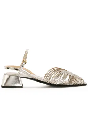 70's Silver Strappy Sandal