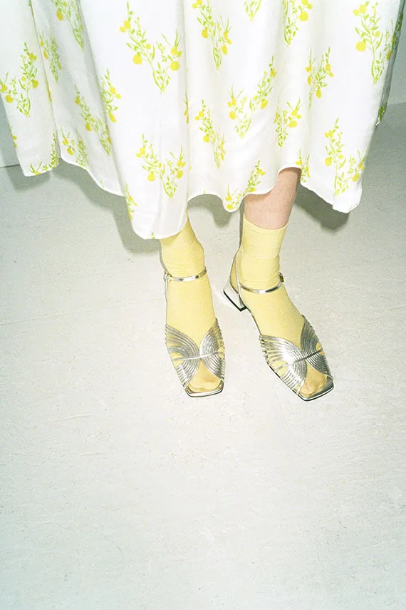 70's Silver Strappy Sandal