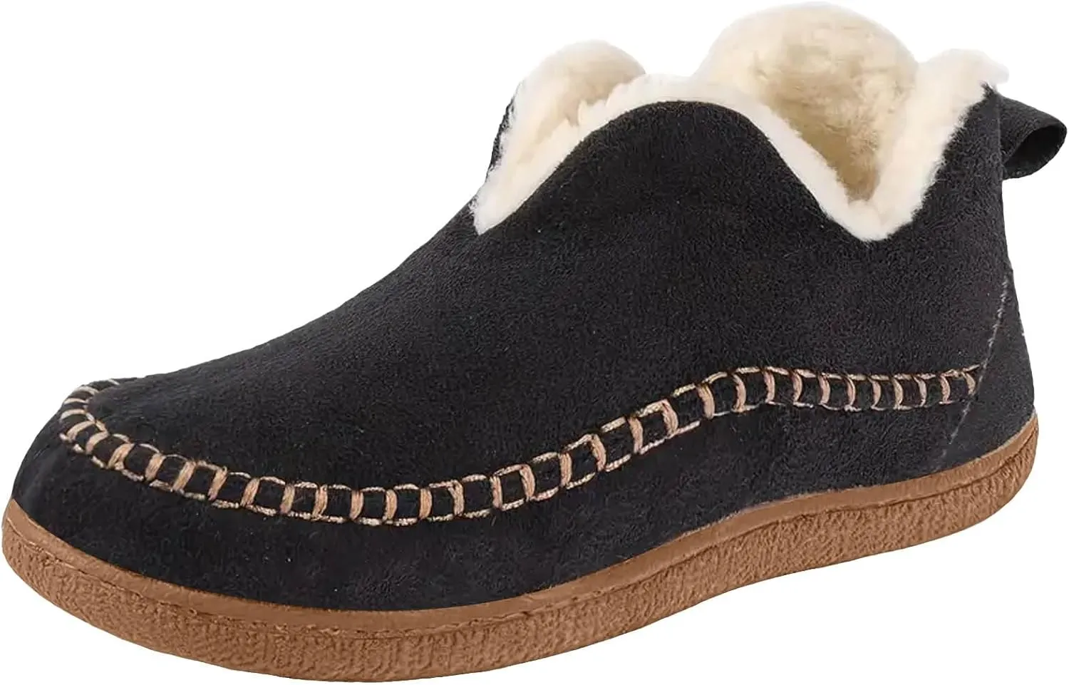 Ankle Boots for Women, Winter Warm Cozy Suede Ankle Boots With Memory Foam Non Slip House Shoes For Indoor Outdoor