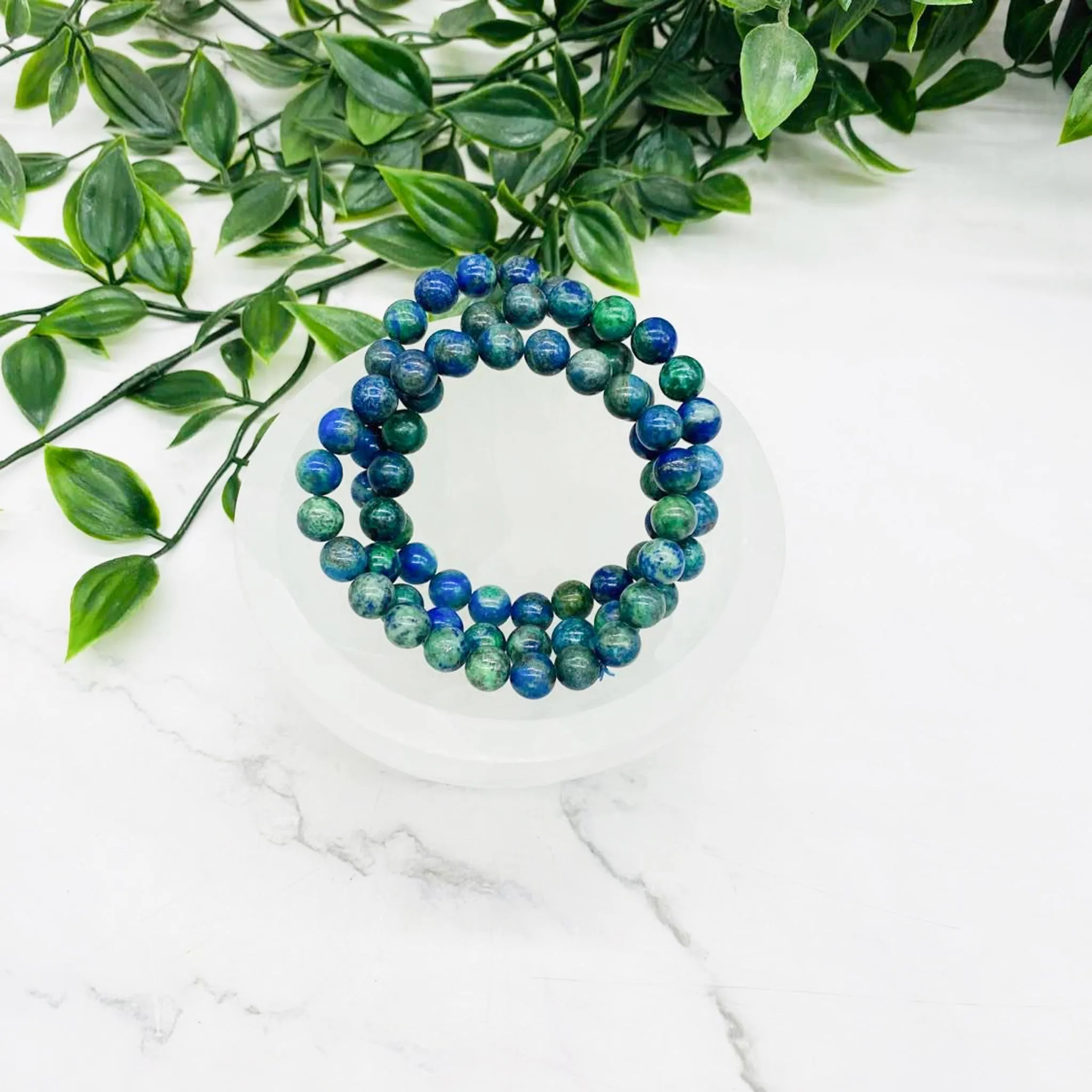 Azurite Malachite Bracelet, Stone for Healing