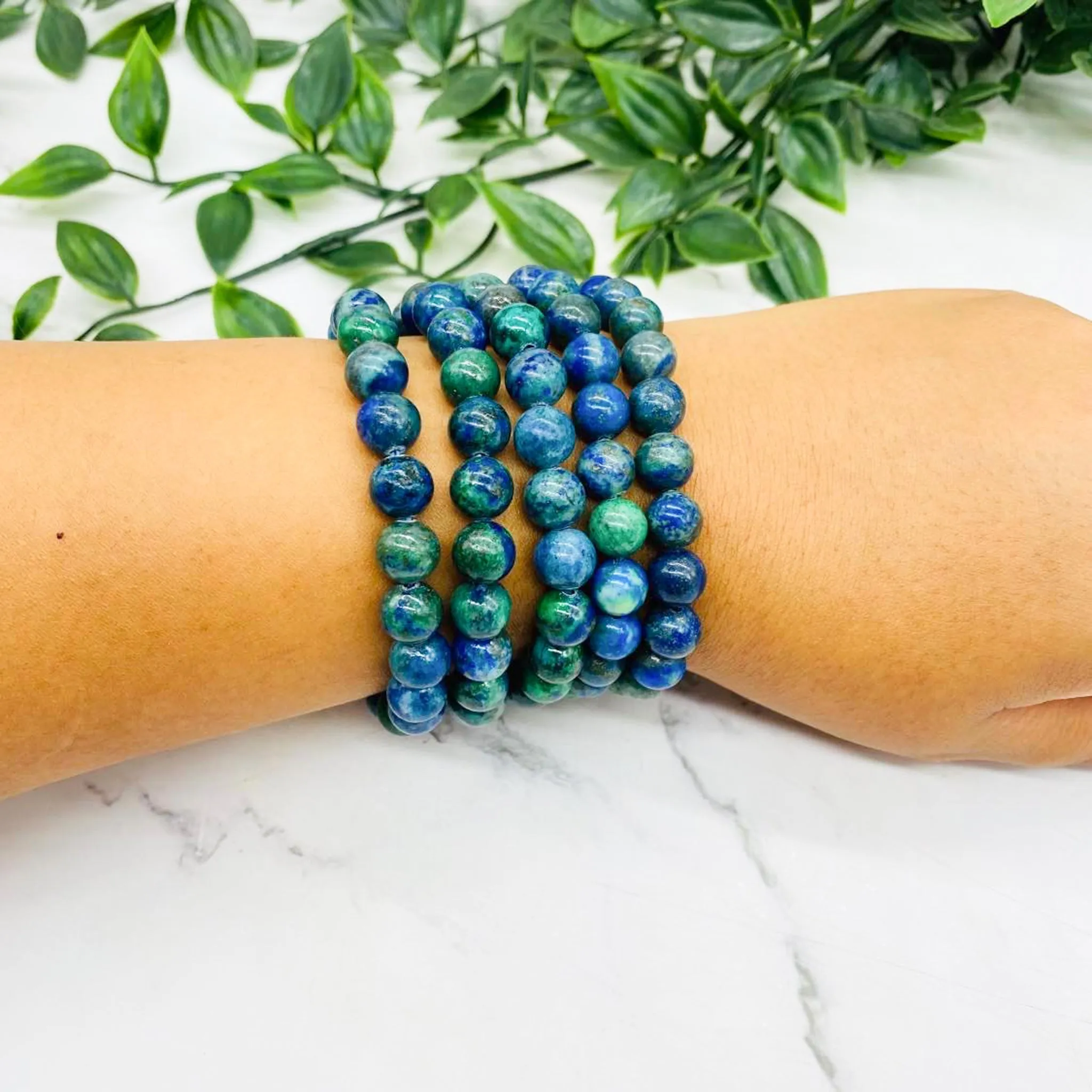 Azurite Malachite Bracelet, Stone for Healing