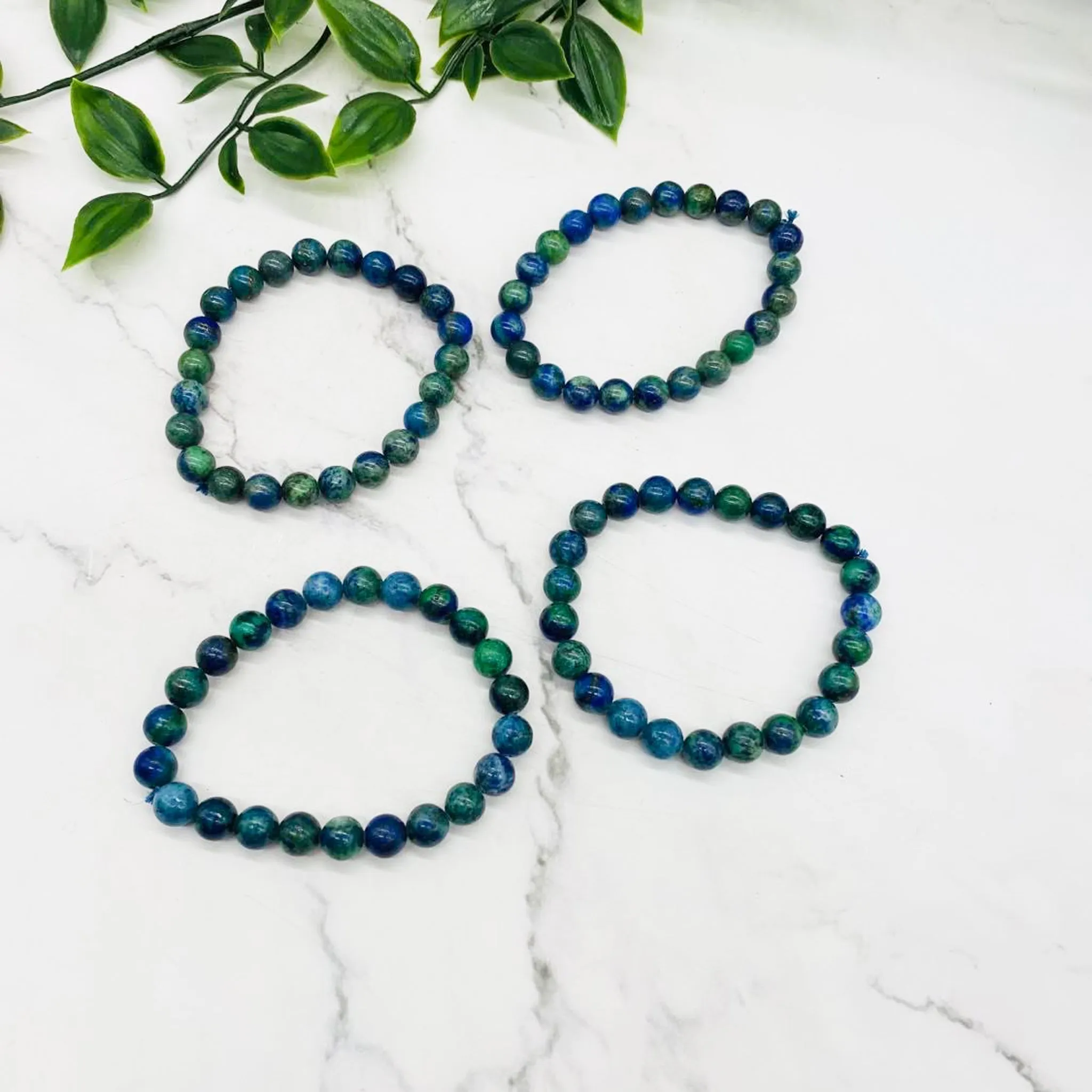 Azurite Malachite Bracelet, Stone for Healing