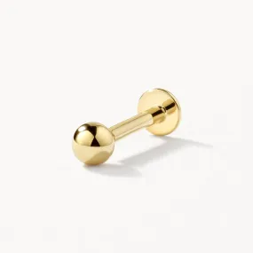 Ball Helix Single Stud Earring in 10k Gold