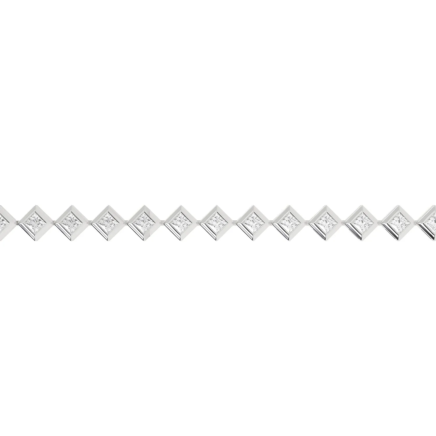 Bezel-Set Princess Tennis Bracelet