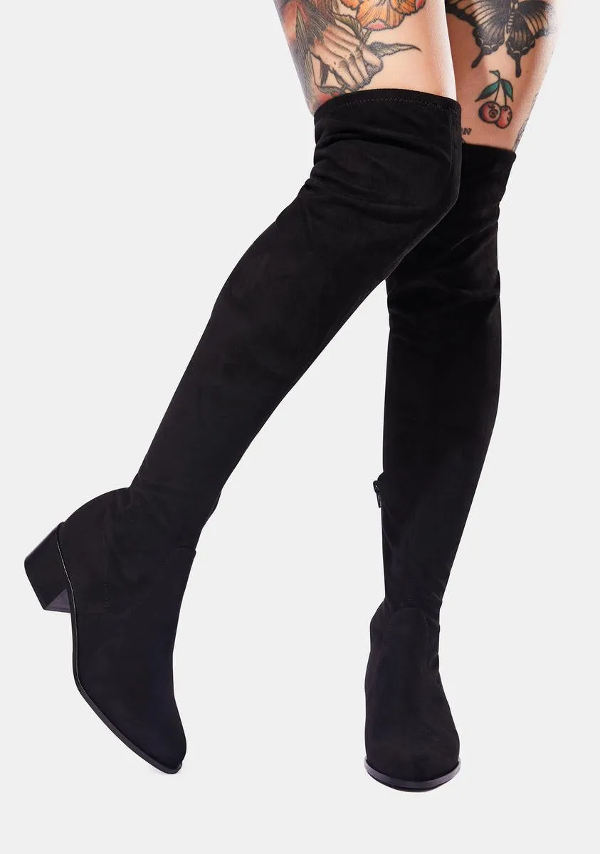 Black Sadie Knee High Boots