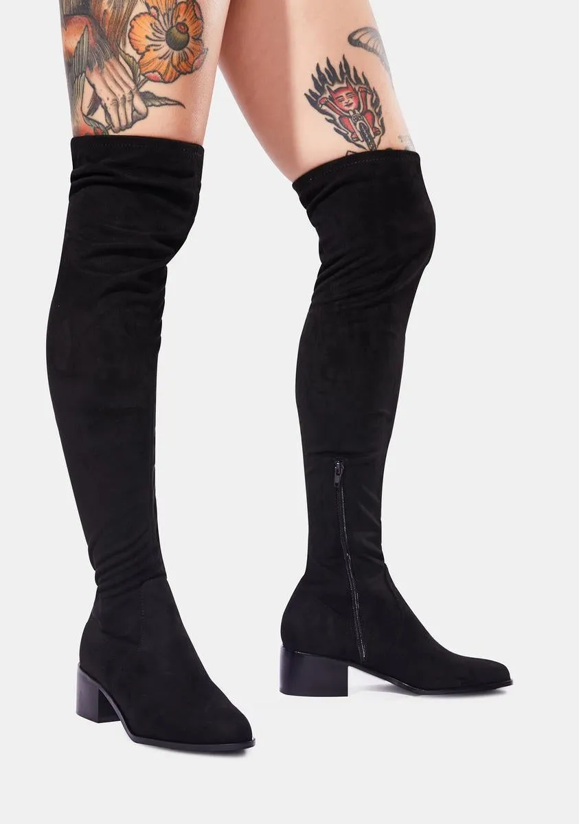 Black Sadie Knee High Boots