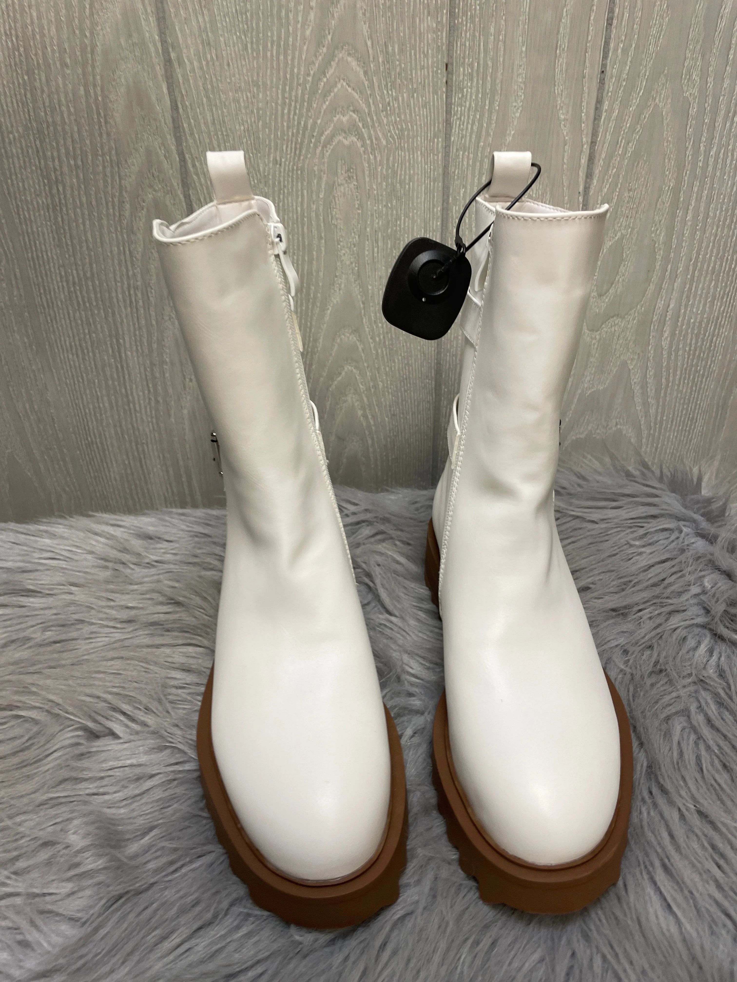 Boots Ankle Heels By Journee In White, Size: 7