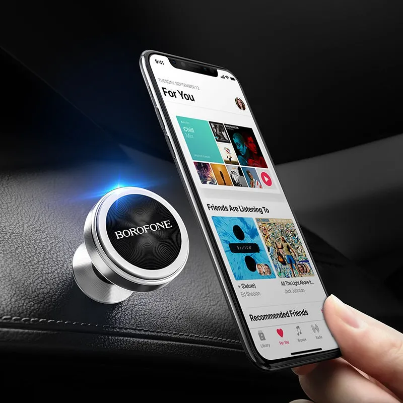 BOROFONE In-Car Phone Holder Magnet in Black BH5