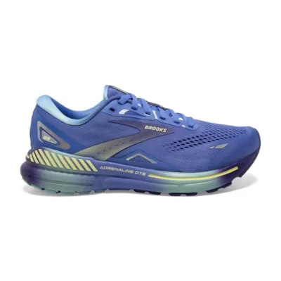 Womens Brooks Adrenaline GTS 23 Baja Blue Yellow Lime - Optimal Running Sneakers