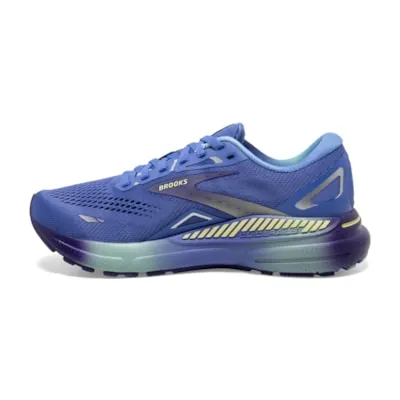 Womens Brooks Adrenaline GTS 23 Baja Blue Yellow Lime - Optimal Running Sneakers