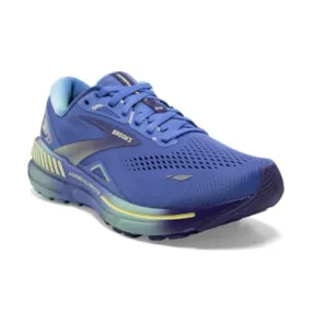 Womens Brooks Adrenaline GTS 23 Baja Blue Yellow Lime - Optimal Running Sneakers