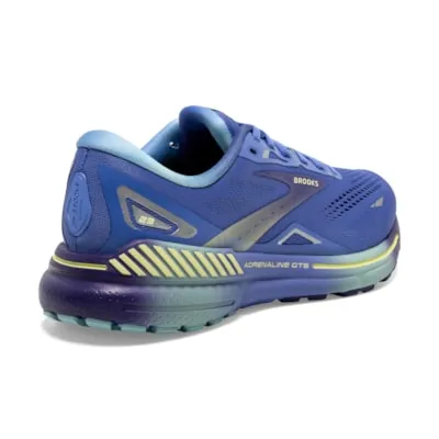 Womens Brooks Adrenaline GTS 23 Baja Blue Yellow Lime - Optimal Running Sneakers