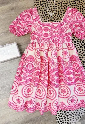 Camellia Mini Dress-Pink