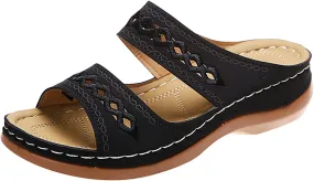Cathalem Orthotic Sandals for Women, Orthopedic Wedge Sandals for Women Comfortable Walking Sandals with Arch Support