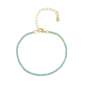 Chloe Tennis Bracelet Turquoise