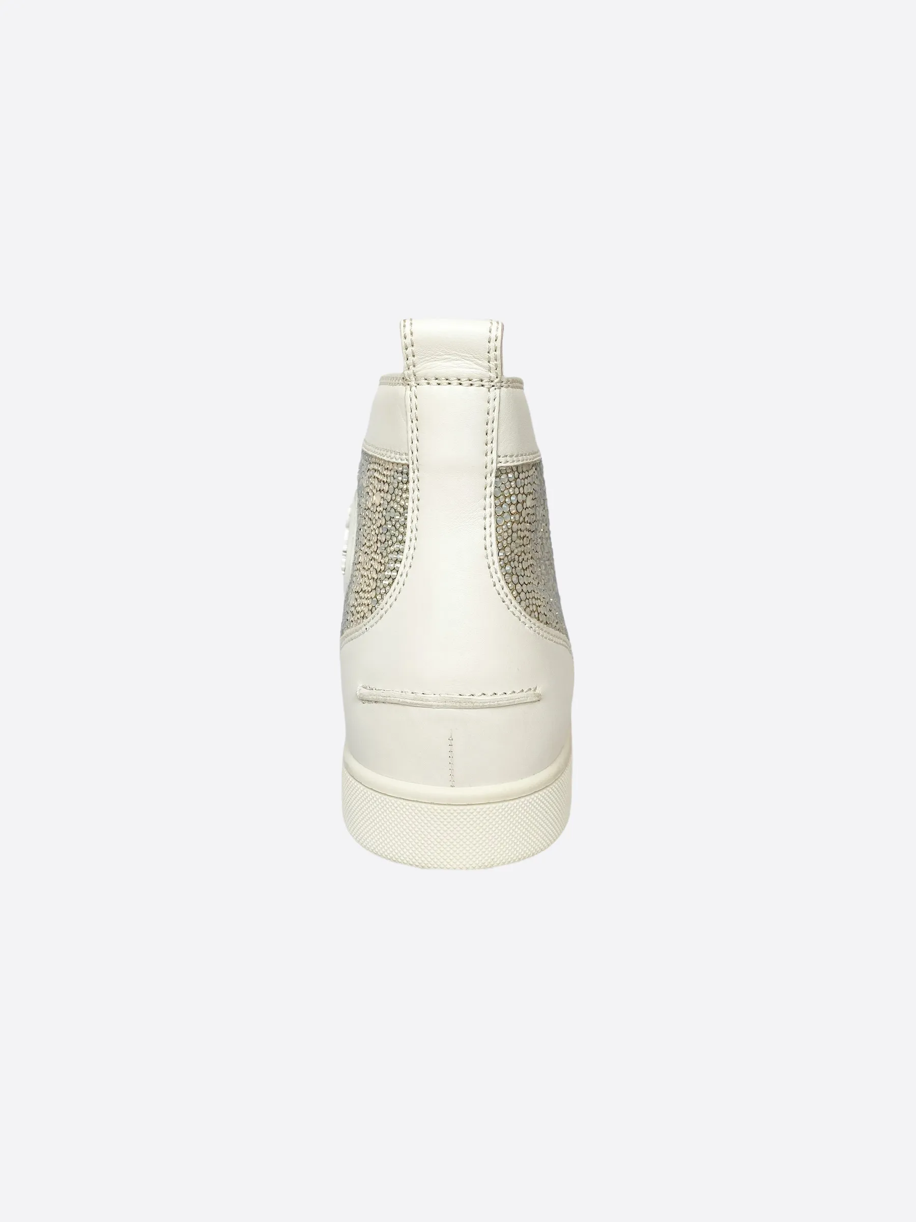 Christian Louboutin White Rantus Crystal High Top Shoes