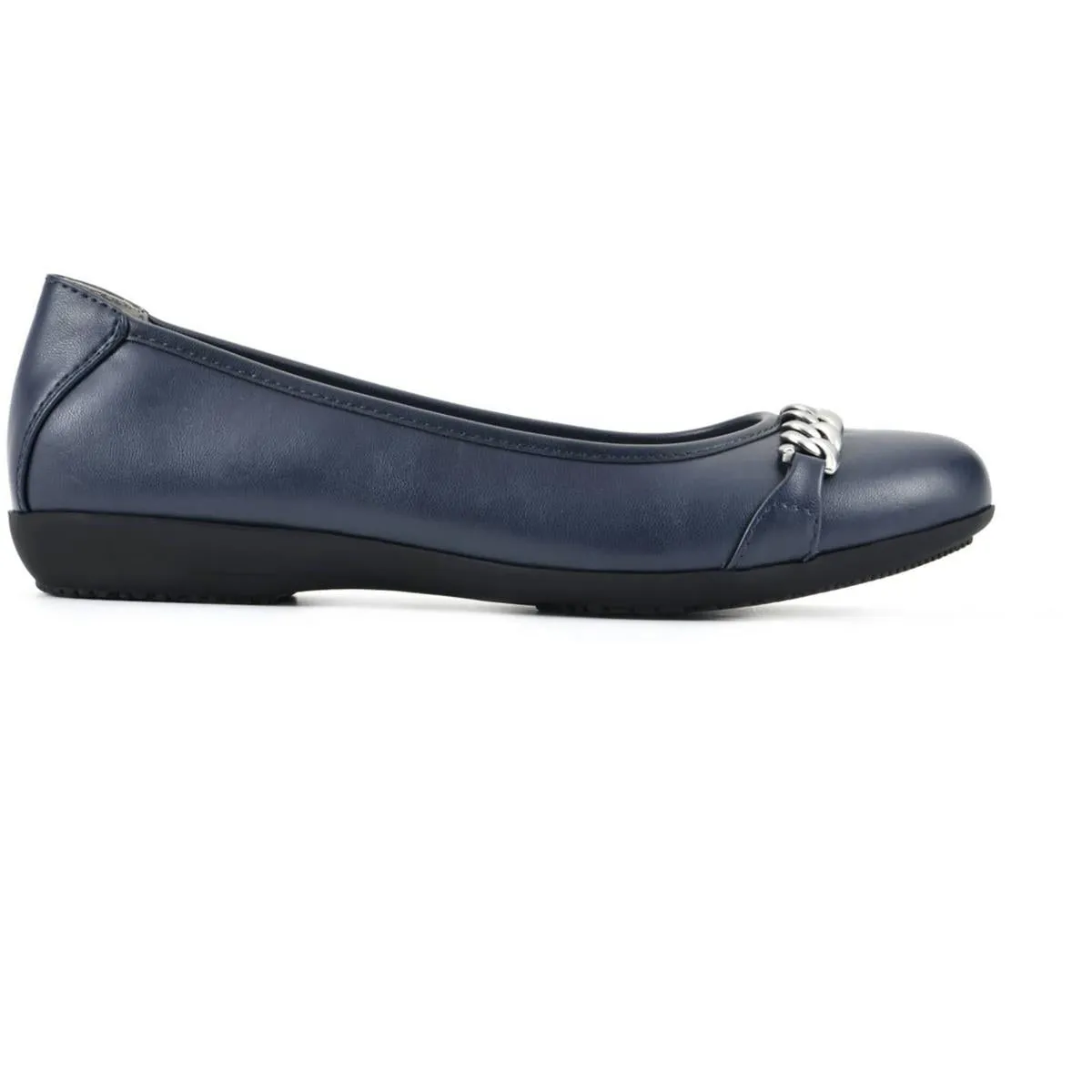 Cliffs by White Mountain Womens CHARMED Faux Leather Slip On Ballet Flats
