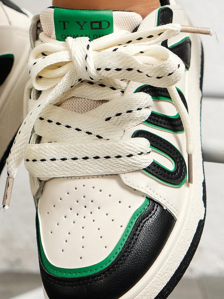 Color Block Flat Sneakers