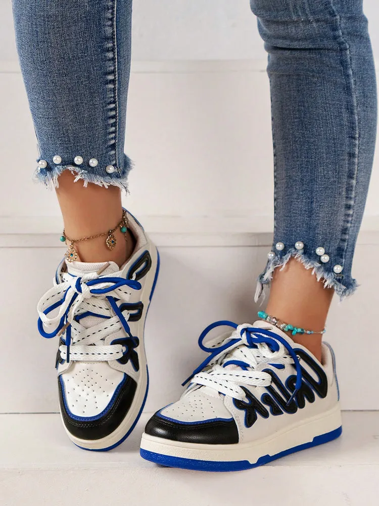 Color Block Flat Sneakers