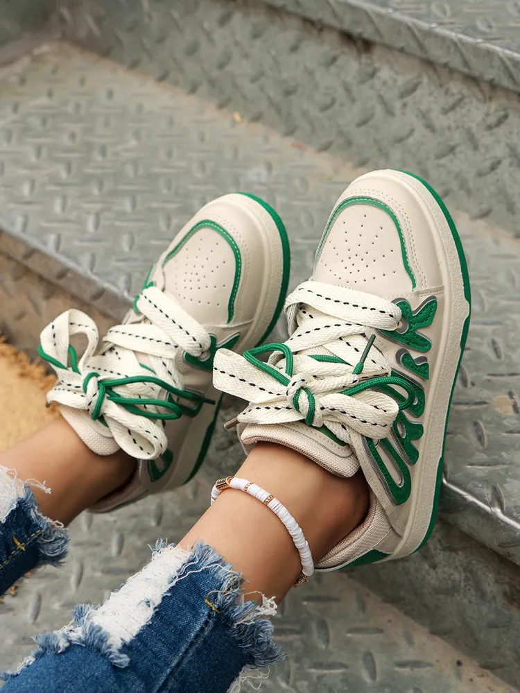 Color Block Flat Sneakers