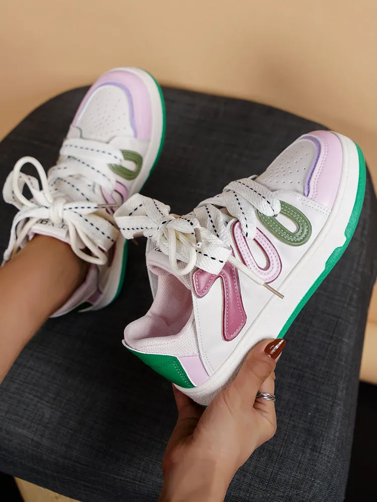Color Block Flat Sneakers