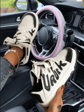 Color Block Flat Sneakers