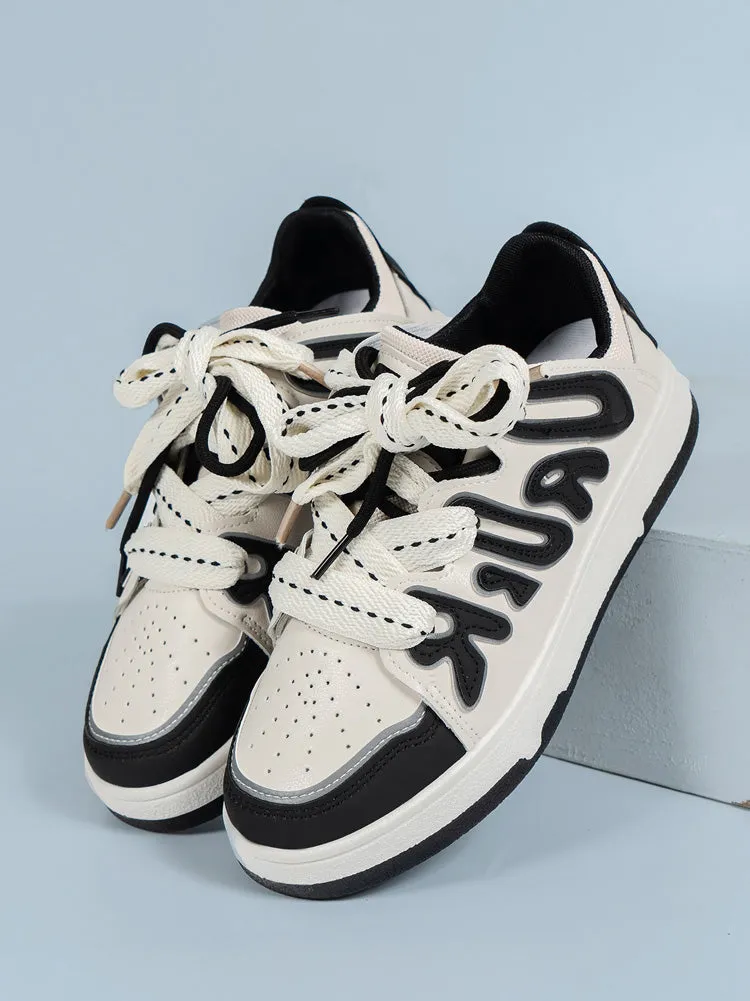 Color Block Flat Sneakers