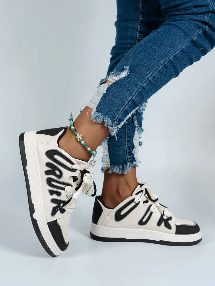 Color Block Flat Sneakers