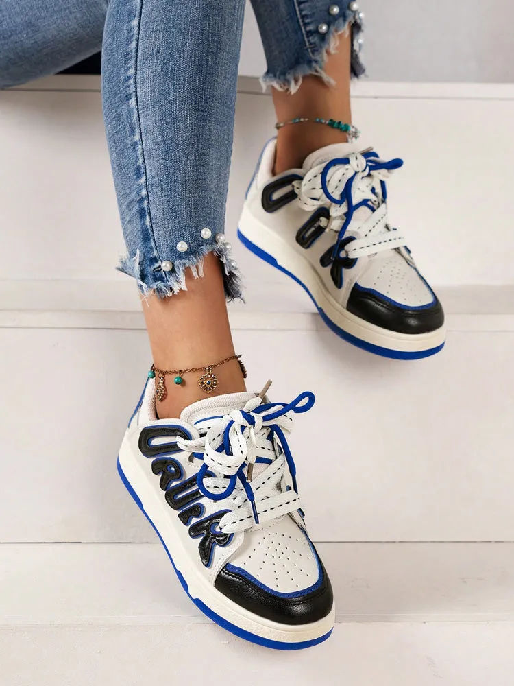 Color Block Flat Sneakers