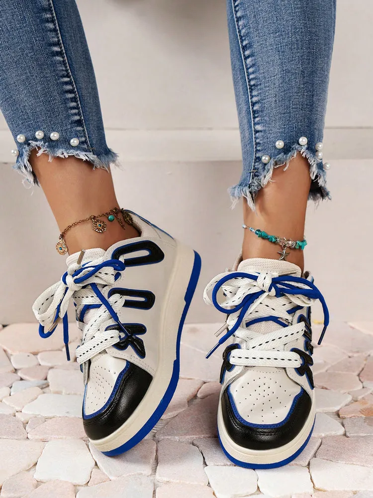 Color Block Flat Sneakers