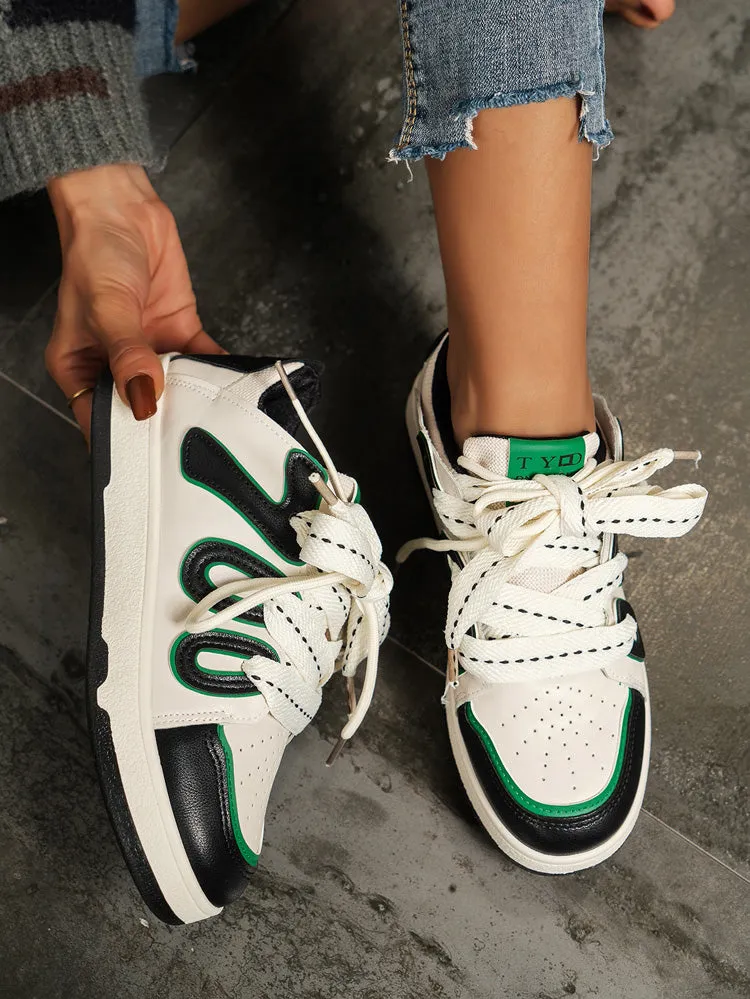 Color Block Flat Sneakers