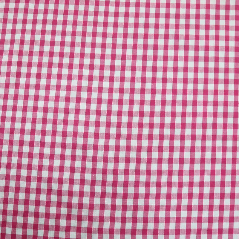 Corded Gingham - Cerise