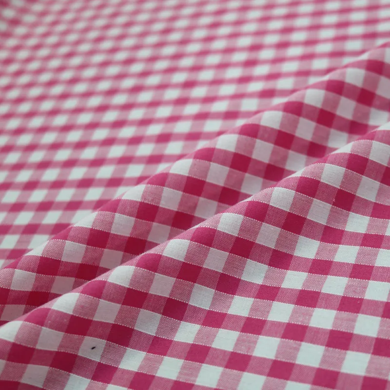 Corded Gingham - Cerise