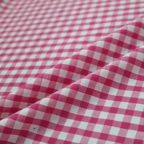 Corded Gingham - Cerise