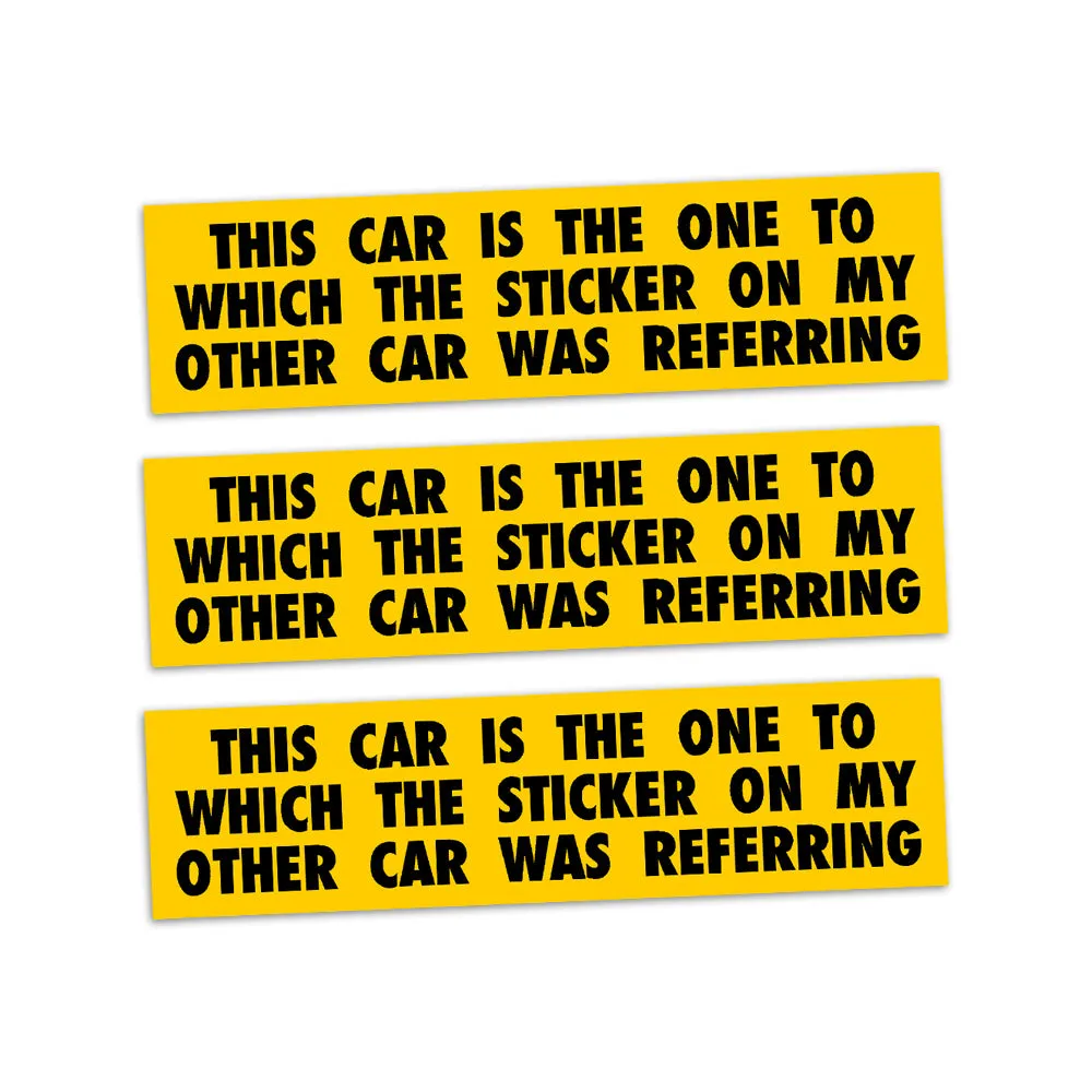 Correct Car Identification Stickers