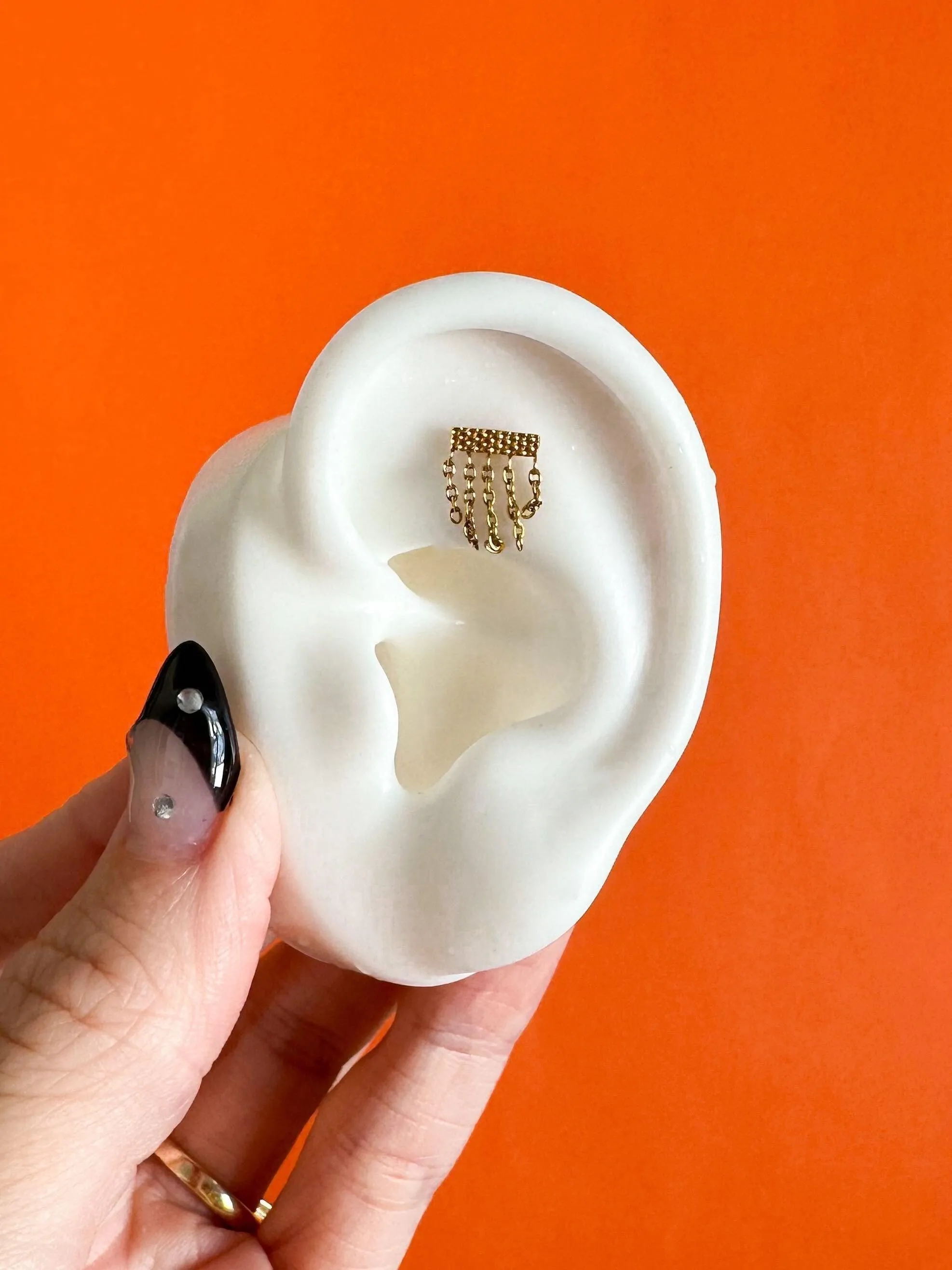 Flat Back Stud Earrings with Crypt Keeper Design