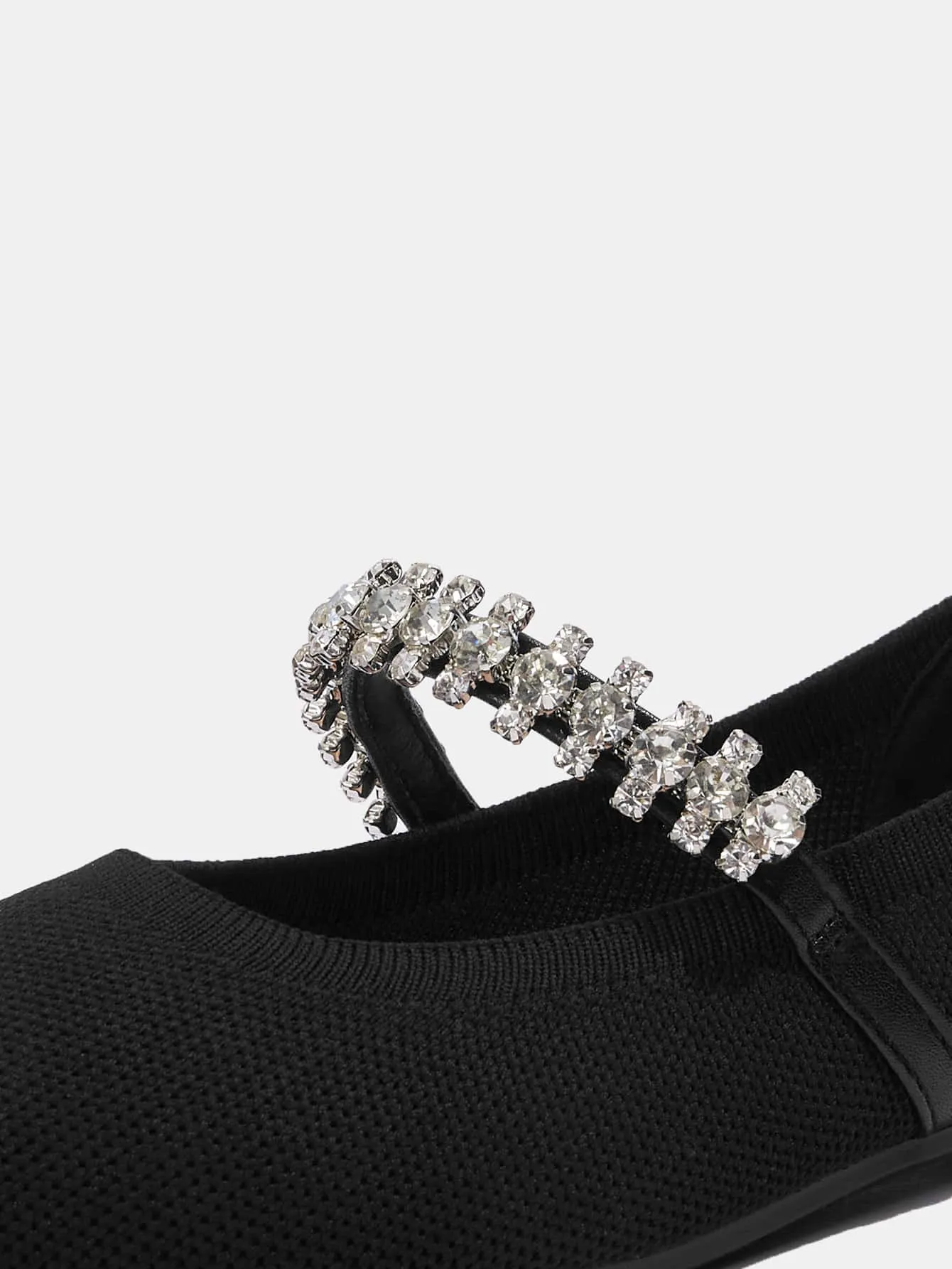 CUCCOO BASICS Rhinestone Decor Point Toe Ballet Flats Vacation Shoes Summer Sale Elegant Flats Back To School Shoes College Student Shoes