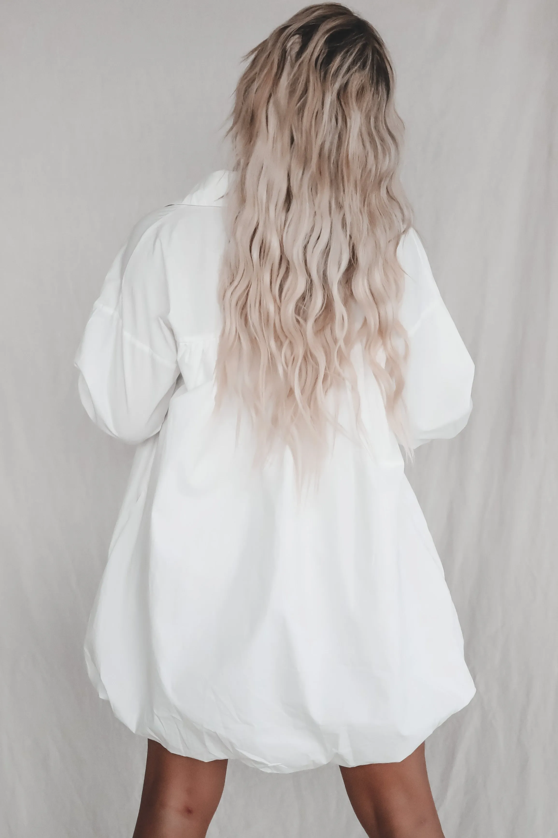 DEAL Wake Up And Brunch White Button Down Dress