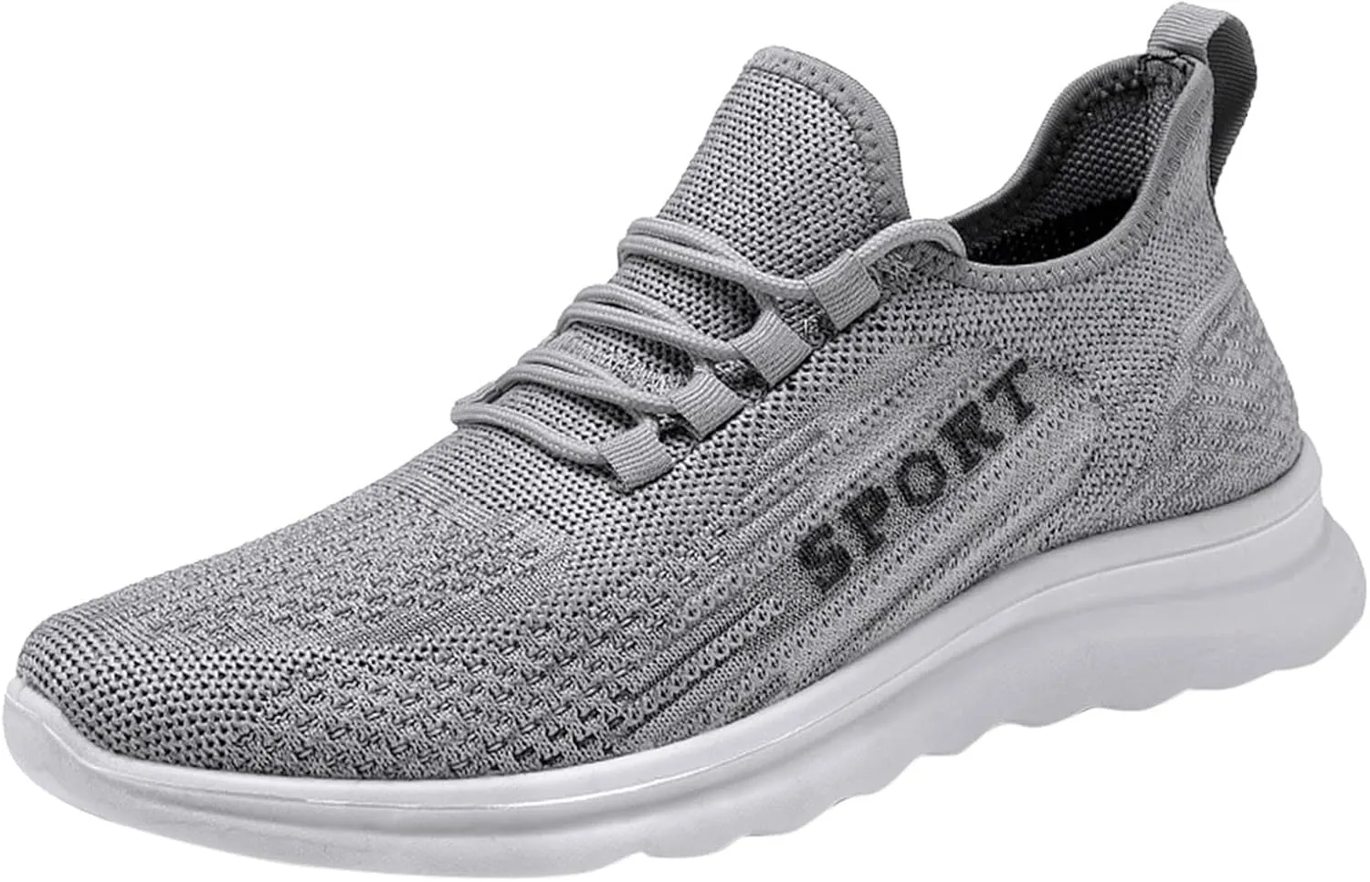 Fashion Men Sports Flat Non Slip Lace Up Fly Woven Mesh Breathable Solid Color Simple Air 1 Sneaker Shield for Mens