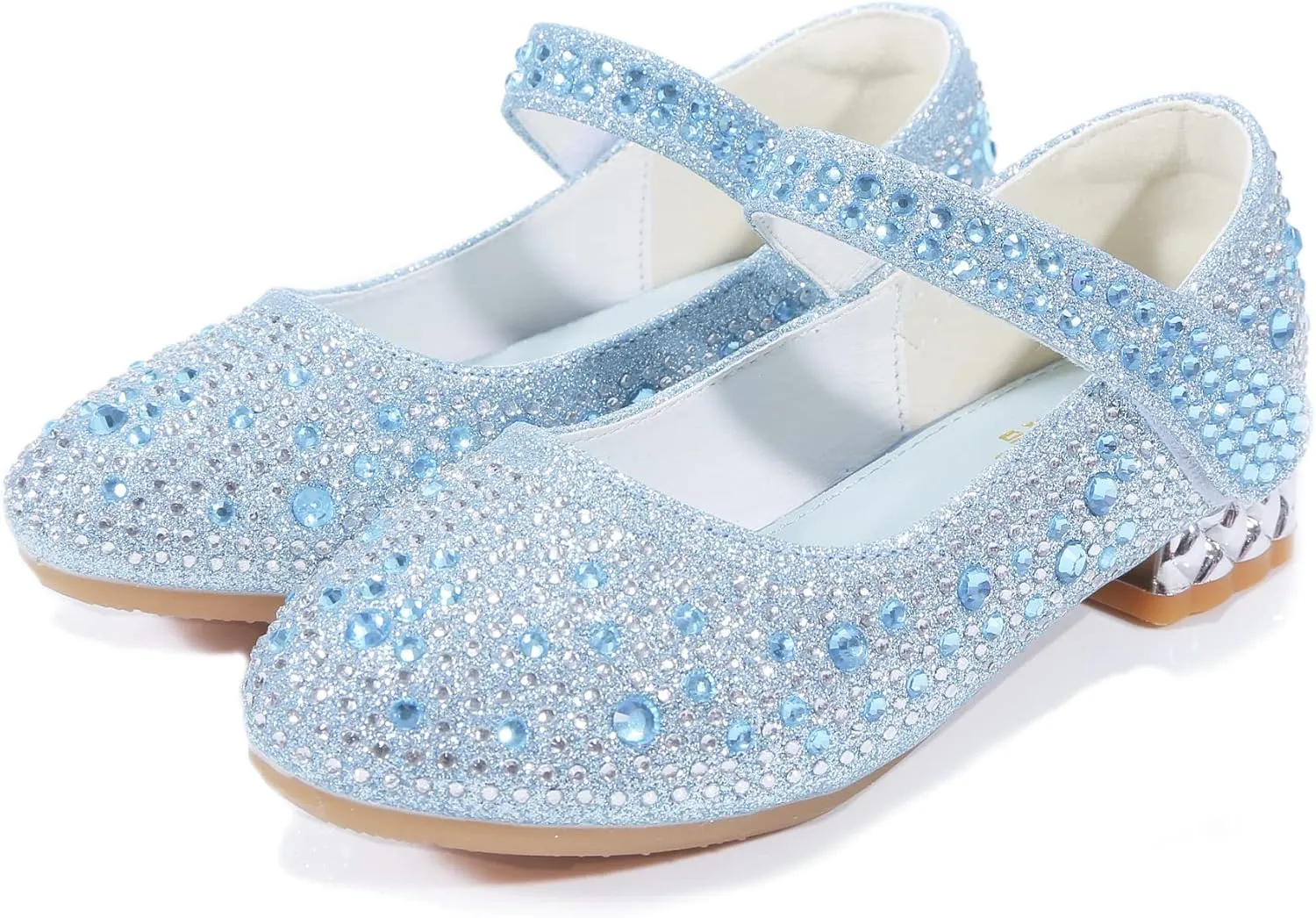 Girls Dress Shoes Wedding Party Flower Rhinestone Studded Princess Flats